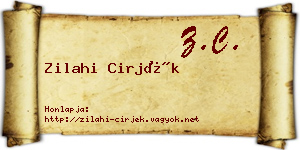 Zilahi Cirjék névjegykártya